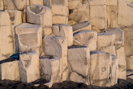 Background, close up image of basalt rocks