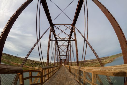 going on a long walk through a bridge