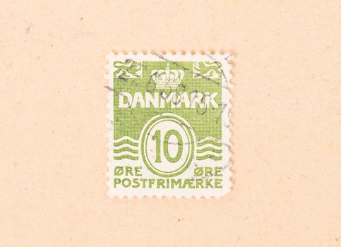 DENMARK - CIRCA 1980: A stamp printed in Denmark shows it's value, circa 1980