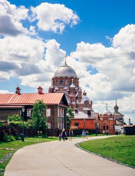Church of the Theotokos Joy of All Who Sorrow at the Ioanno-Predtechensky Monastery in City-Island Sviyazhsk, Russia.