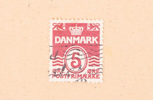 DENMARK - CIRCA 1980: A stamp printed in Denmark shows it's value, circa 1980