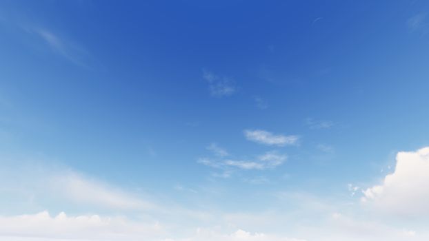 Cloudy blue sky abstract background, blue sky background with tiny clouds, 3d rendering

