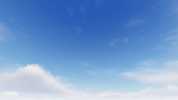 Cloudy blue sky abstract background, blue sky background with tiny clouds, 3d rendering

