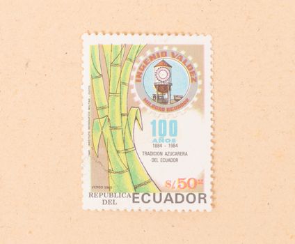 ECUADOR - CIRCA 1980: A stamp printed in Ecuador shows bamboo, circa 1980