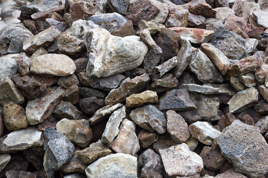 texture of cobblestone. Large stone. Mound of cobblestone.