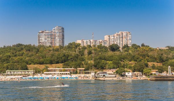 Odessa, Ukraine - 08.28.2018. Langeron beach in Odessa, Ukraine, in a sunny summer day