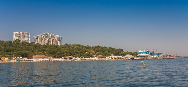 Odessa, Ukraine - 08.28.2018. Langeron beach in Odessa, Ukraine, in a sunny summer day