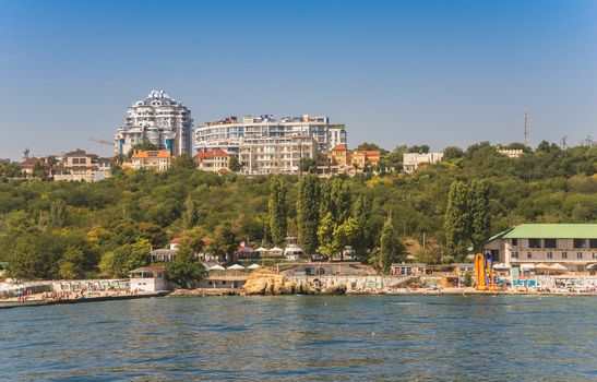 Odessa, Ukraine - 08.28.2018. Langeron beach in Odessa, Ukraine, in a sunny summer day