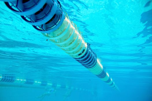 Dividers of paths in the big outdoor swimming pool