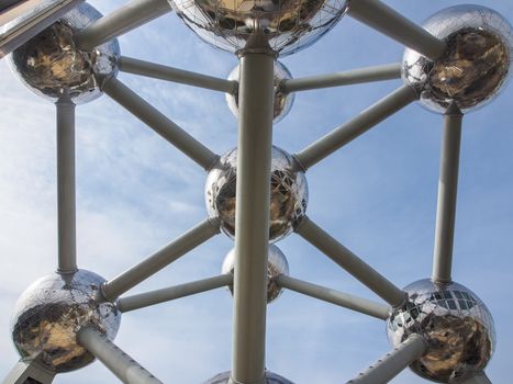 A close-up picture of one of the "atoms" of the Atomium (Brussels)