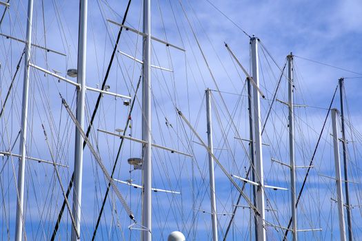 Fethiye Sailboat. Forest and beautiful sea in Mediterranean.