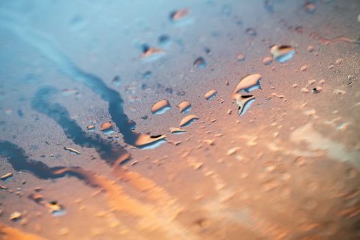 Water drops colorful macro droplets on window amazing background fine art in high quality products fifty megapixels