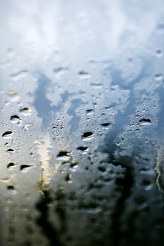 Water drops colorful macro droplets on window amazing background fine art in high quality products fifty megapixels