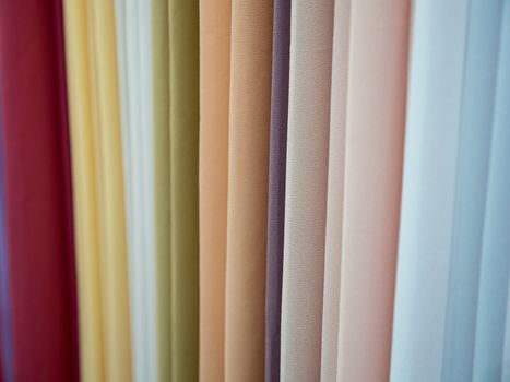 colorful fabric hanged on display