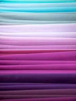 colorful fabric hanged on display