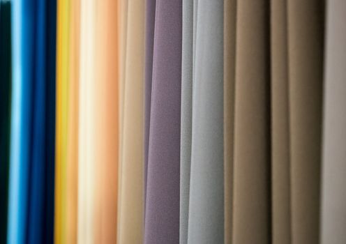 colorful fabric hanged on display