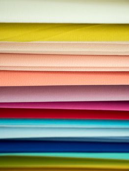 colorful fabric hanged on display