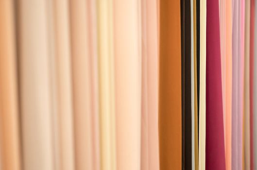 colorful fabric hanged on display