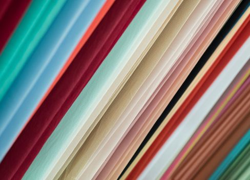 colorful fabric hanged on display