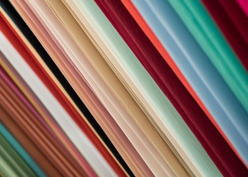 colorful fabric hanged on display