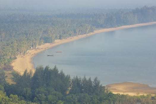The beach at Chumphon, looking at the high angle from Khao Matree view point