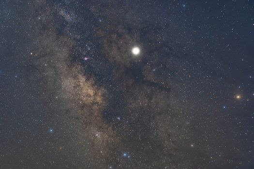 The center of the Milky Way, overlooking Lagoon Nebula, Trifid Nebula