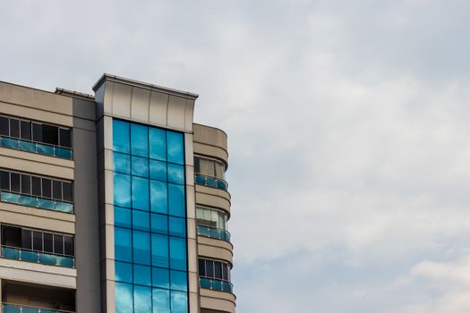 a clean corner shoot from an tall building - used as business center. photo has taken at izmir/turkey.