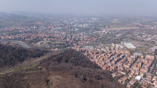 Italy Bologna city landscape aerial view