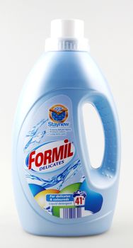 Pomorie, Bulgaria - June 23, 2019: Formil - Liquid Laundry Powder.