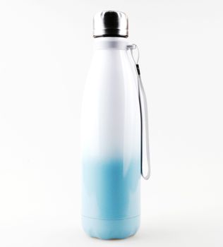 Insulated Drink Container Against White Background
