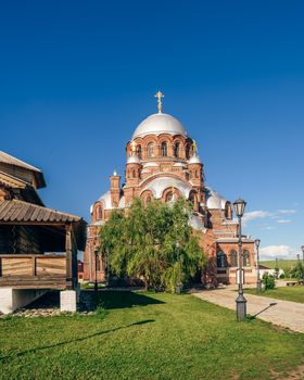 Church of the Theotokos Joy of All Who Sorrow at the Ioanno-Predtechensky Monastery in City-Island Sviyazhsk, Russia.