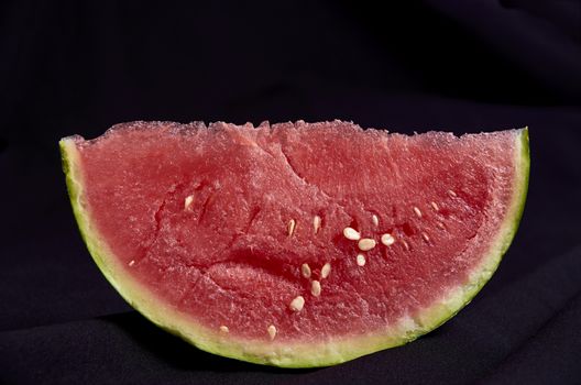 Image slice of watermelon black background