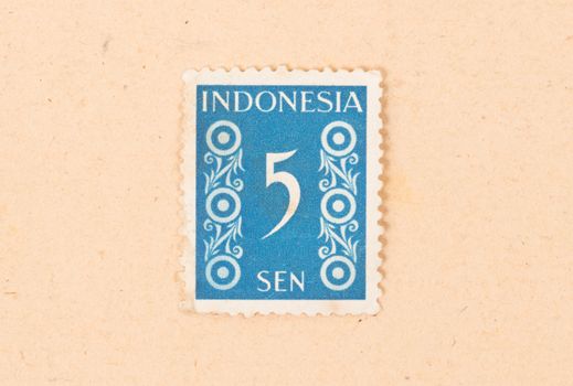 INDONESIA - CIRCA 1960: A stamp printed in Indonesia shows it's value, circa 1960