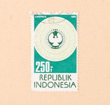 INDONESIA - CIRCA 1982: A stamp printed in Indonesia shows it's value, circa 1982