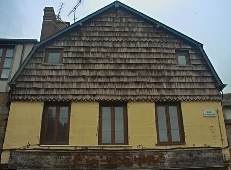 Old medieval traditional house in Avranches, France