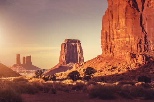 Arizona State. Famous Monuments Valley Summer Landscape. United States of America.