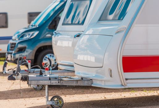 RV Camping Storage. Secured Parking Lot For Recreational Vehicles.