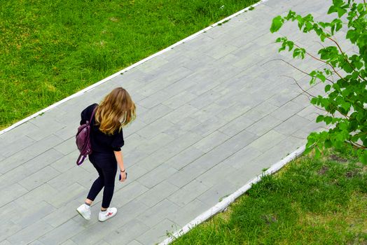 people walks on a summer day