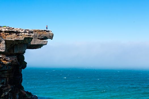 Eagle Rock and a dense sea fog that hovered off shore all morning and would sometimes blow back in.