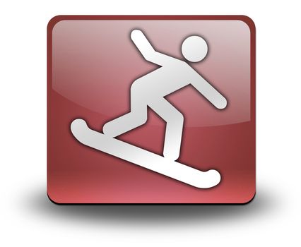 Icon, Button, Pictogram with Snowboarding symbol