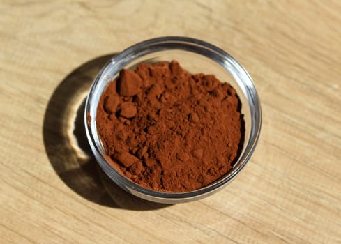 close up of cocoa powder