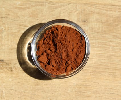 close up of cocoa powder