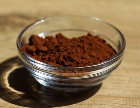 close up of cocoa powder