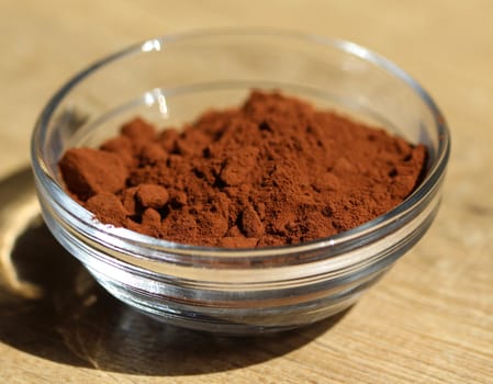 close up of cocoa powder