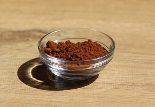 close up of cocoa powder