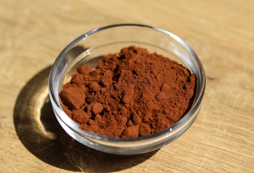 close up of cocoa powder