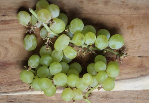 close up of fresh White grapes