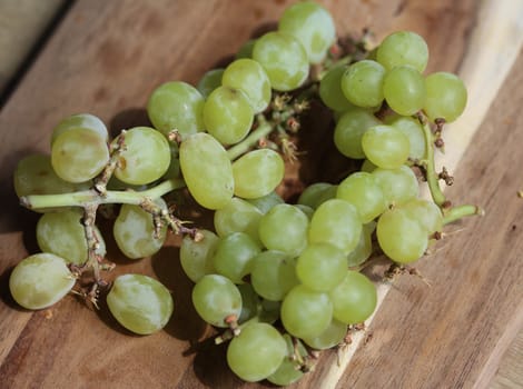 close up of fresh White grapes