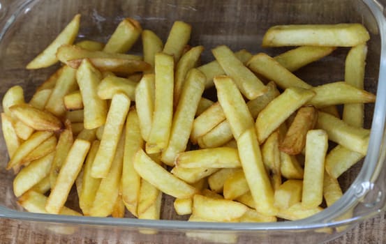 close up of french fries
