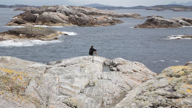 Norway island Averoy Nordic landscape North autumn picture